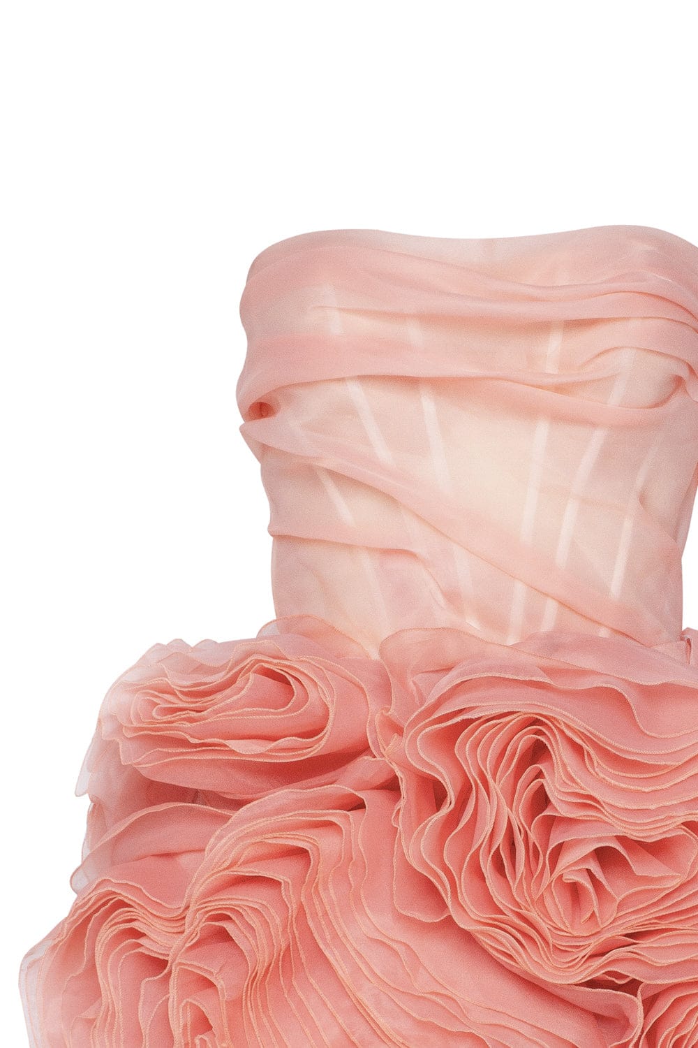 Organza Coral Mini Dress
