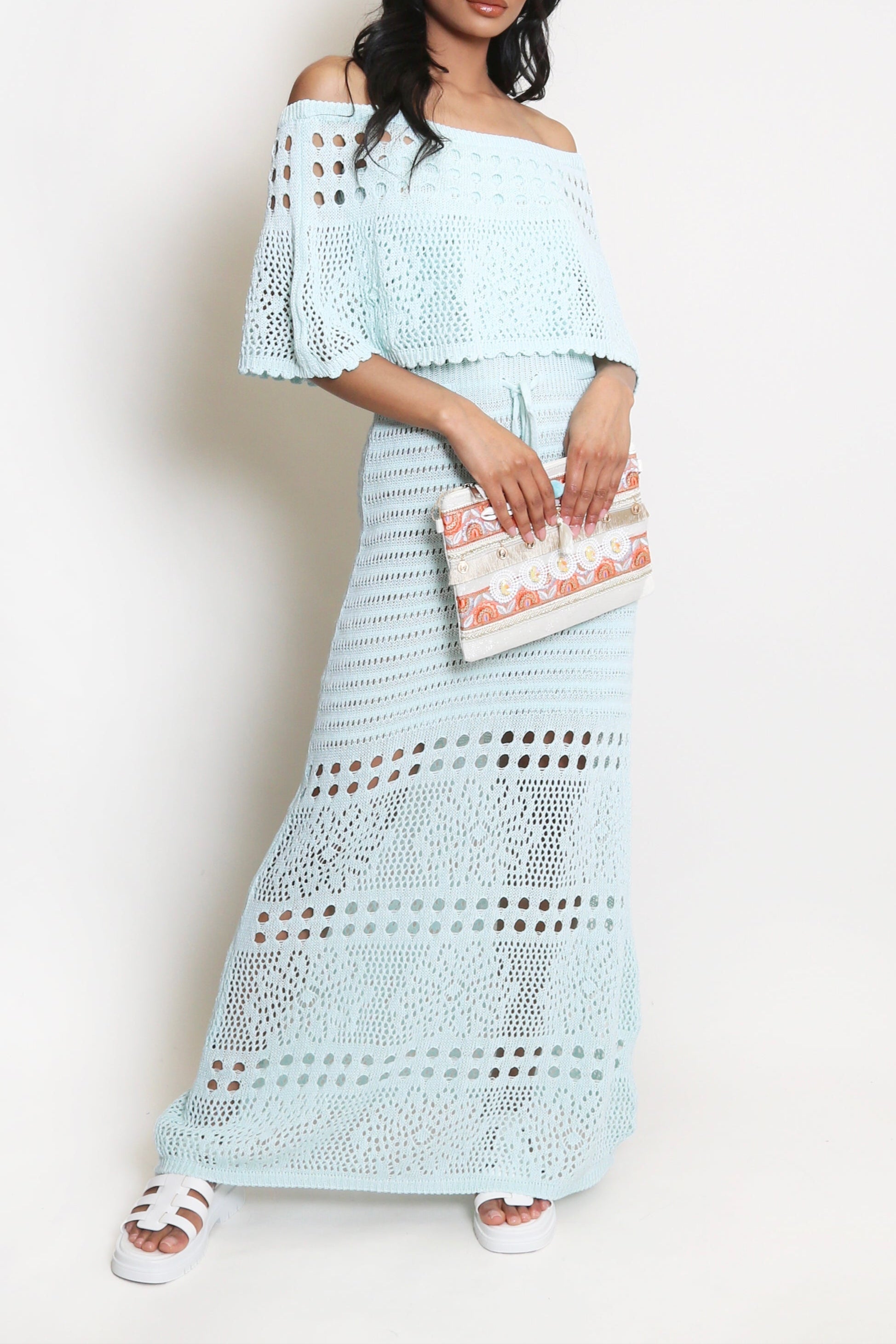 Overlay Bandeau Maxi Dress
