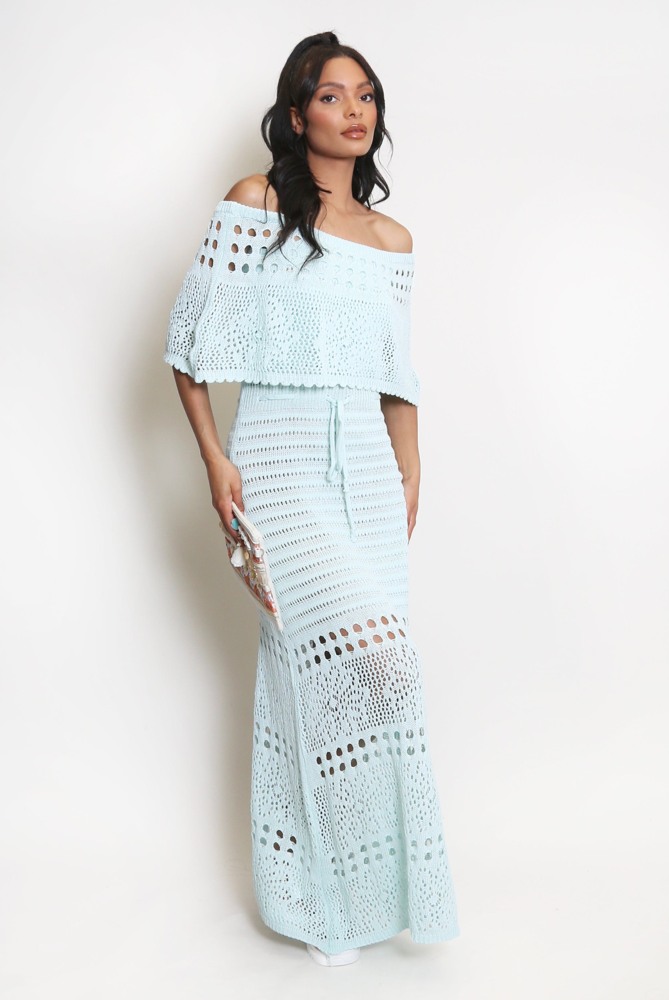 Overlay Bandeau Maxi Dress