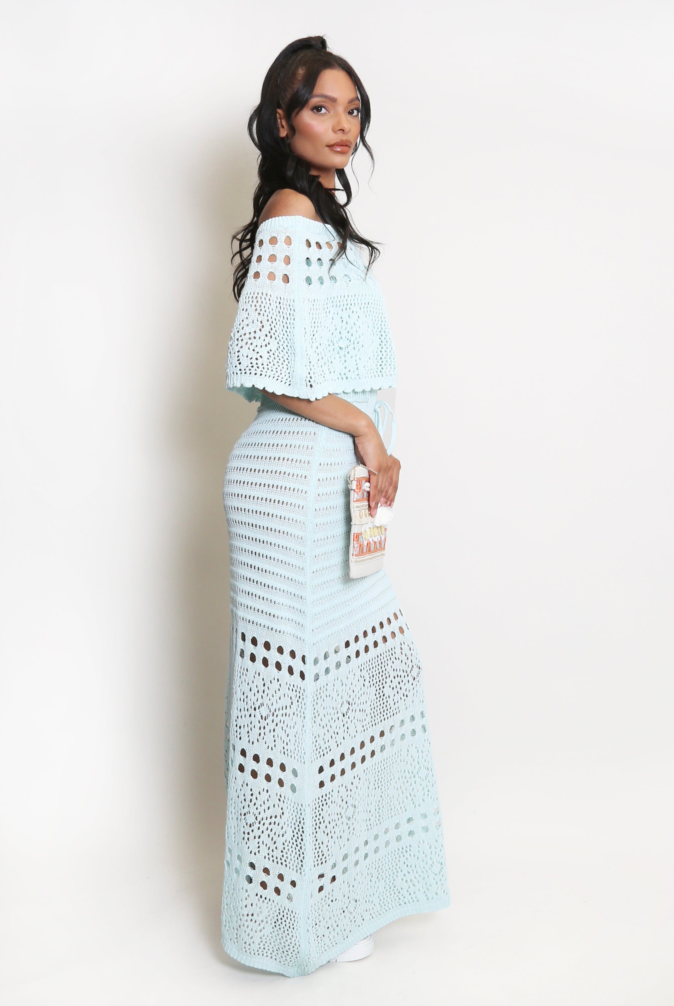 Overlay Bandeau Maxi Dress