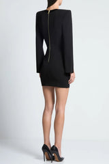 Buttoned Split Sleeve Mini Dress