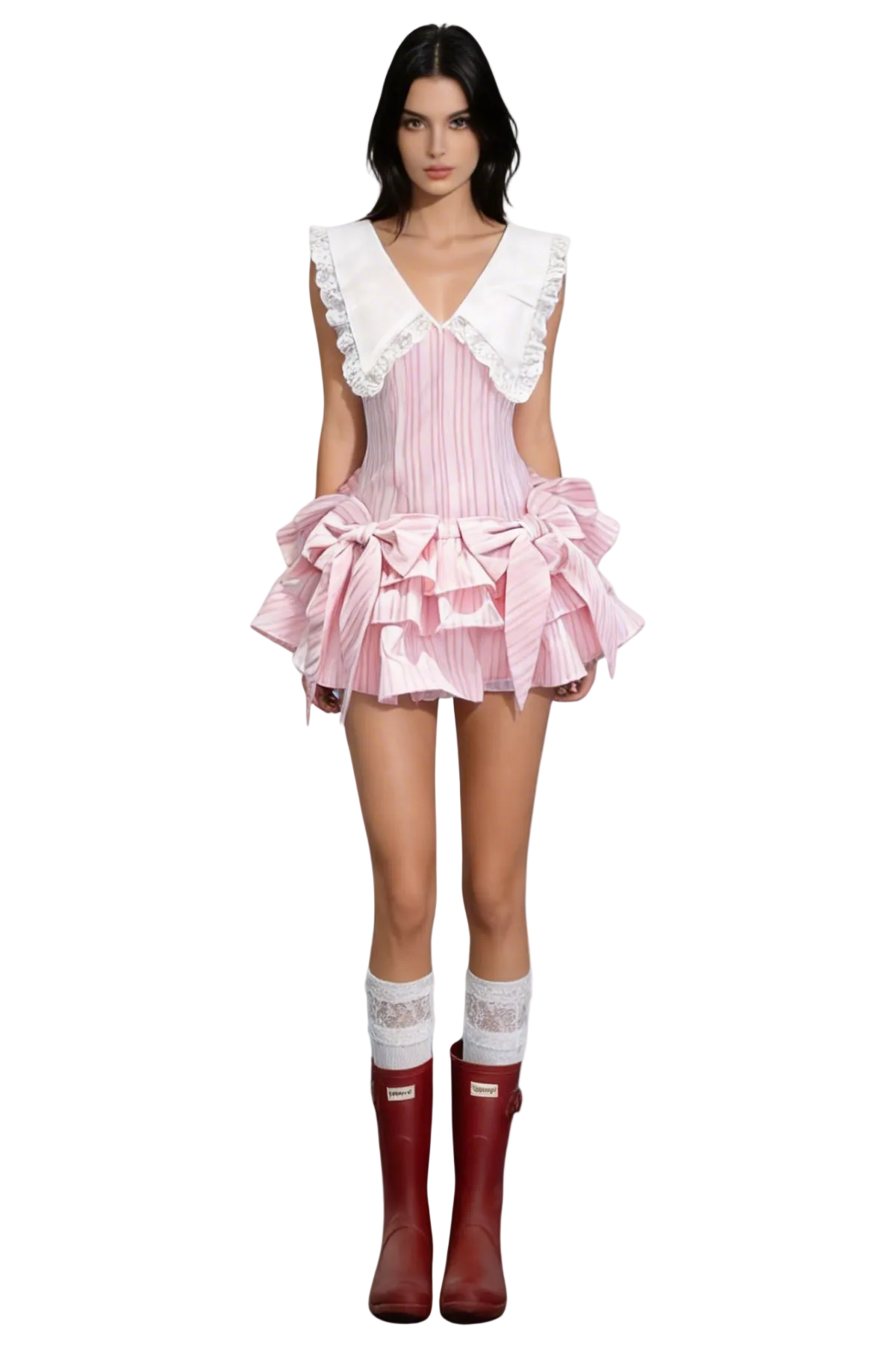 Puffy Mini Dress - Pink