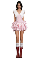 Puffy Mini Dress - Pink