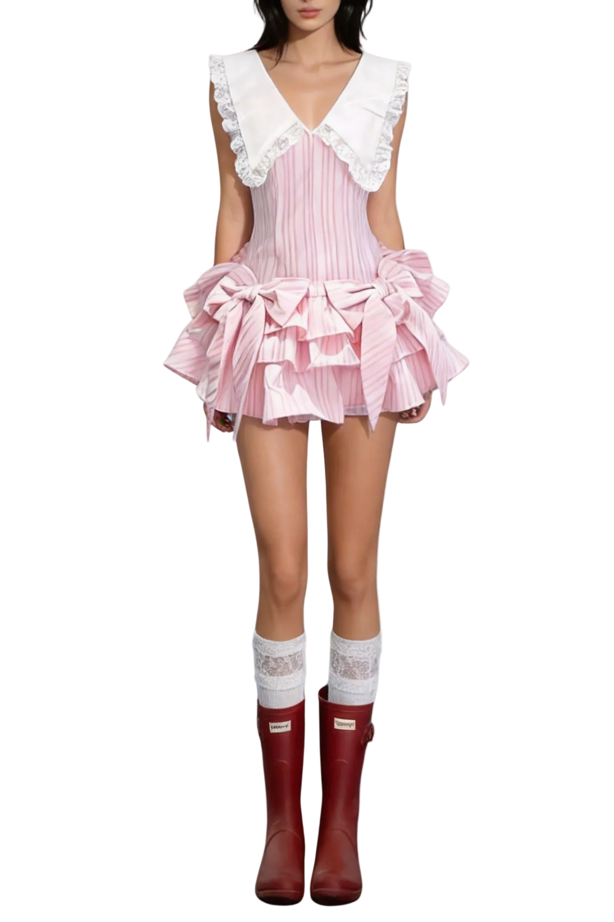 Puffy Mini Dress - Pink