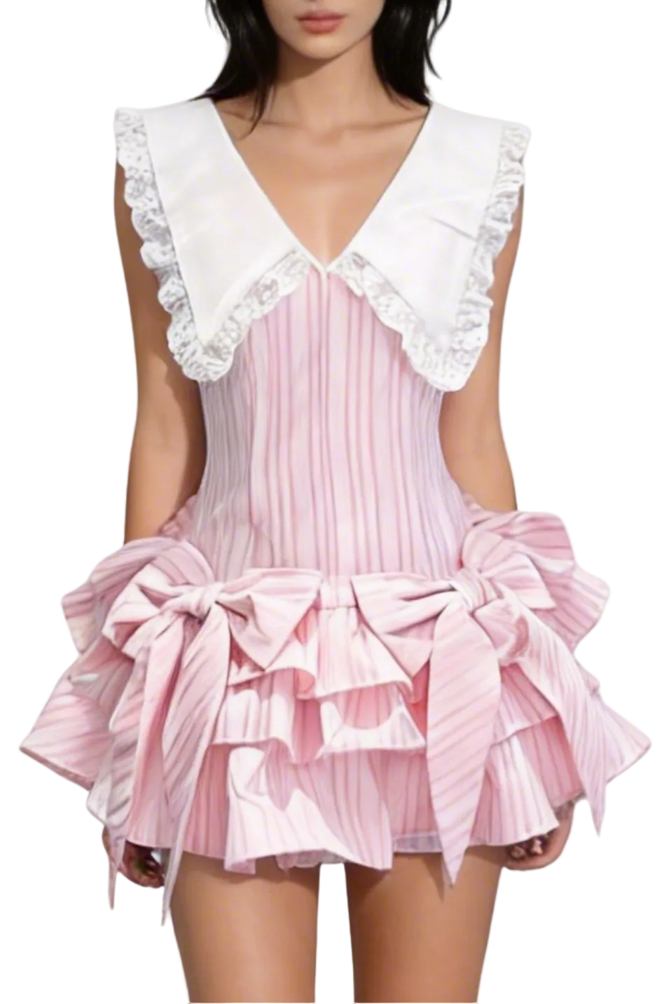 Puffy Mini Dress - Pink