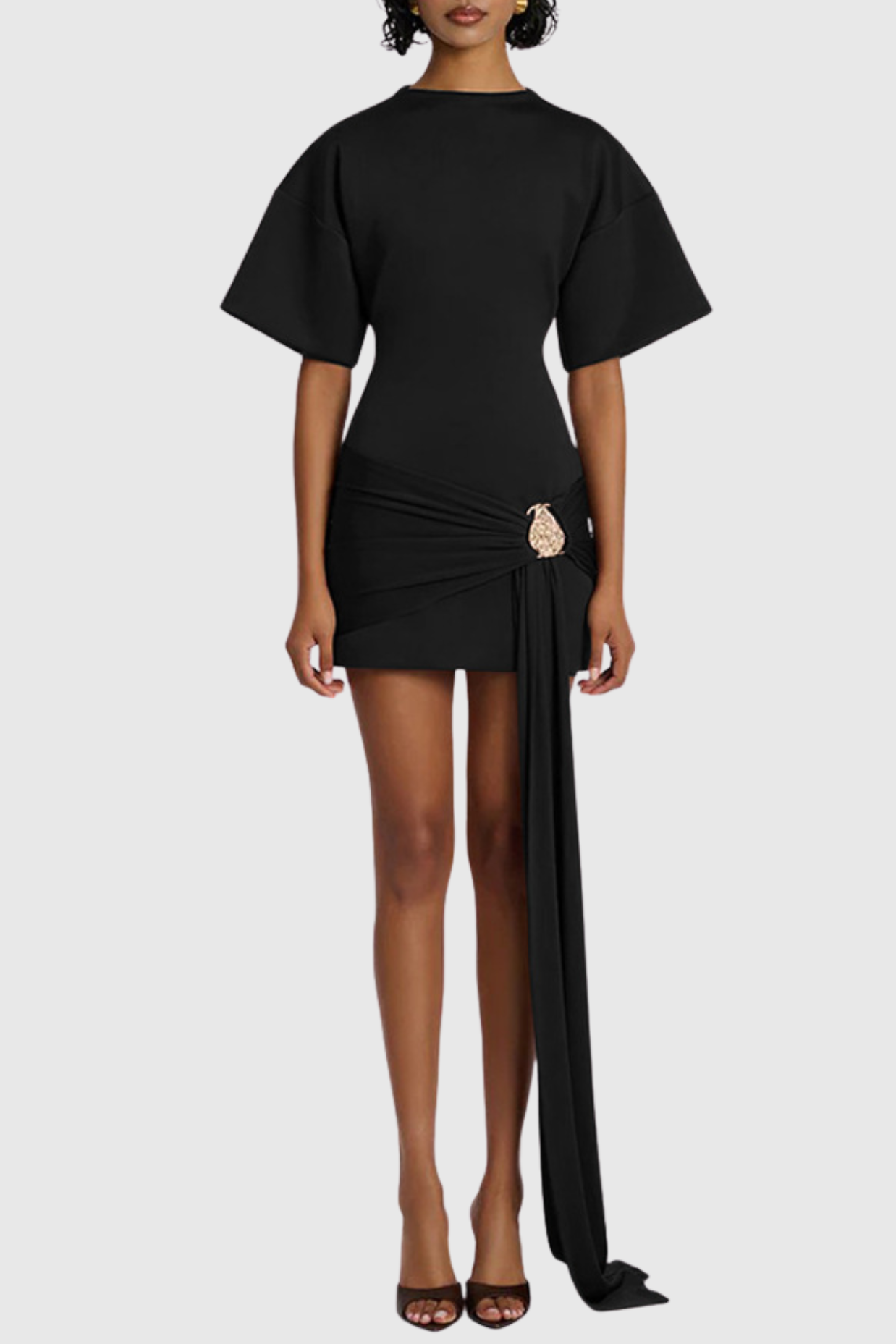 Embellished Mini Dress - Black