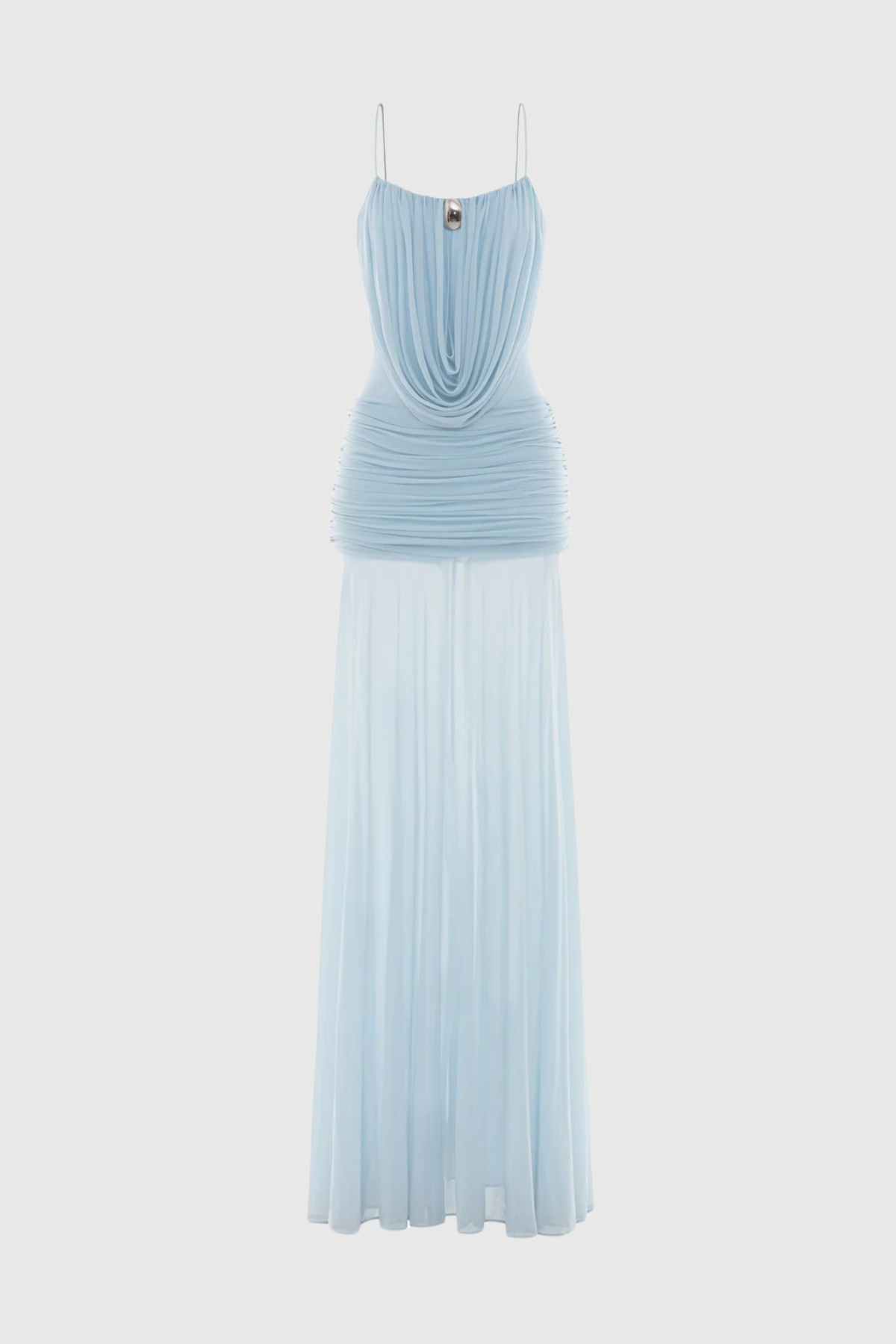 Ruched Maxi Dress - Blue