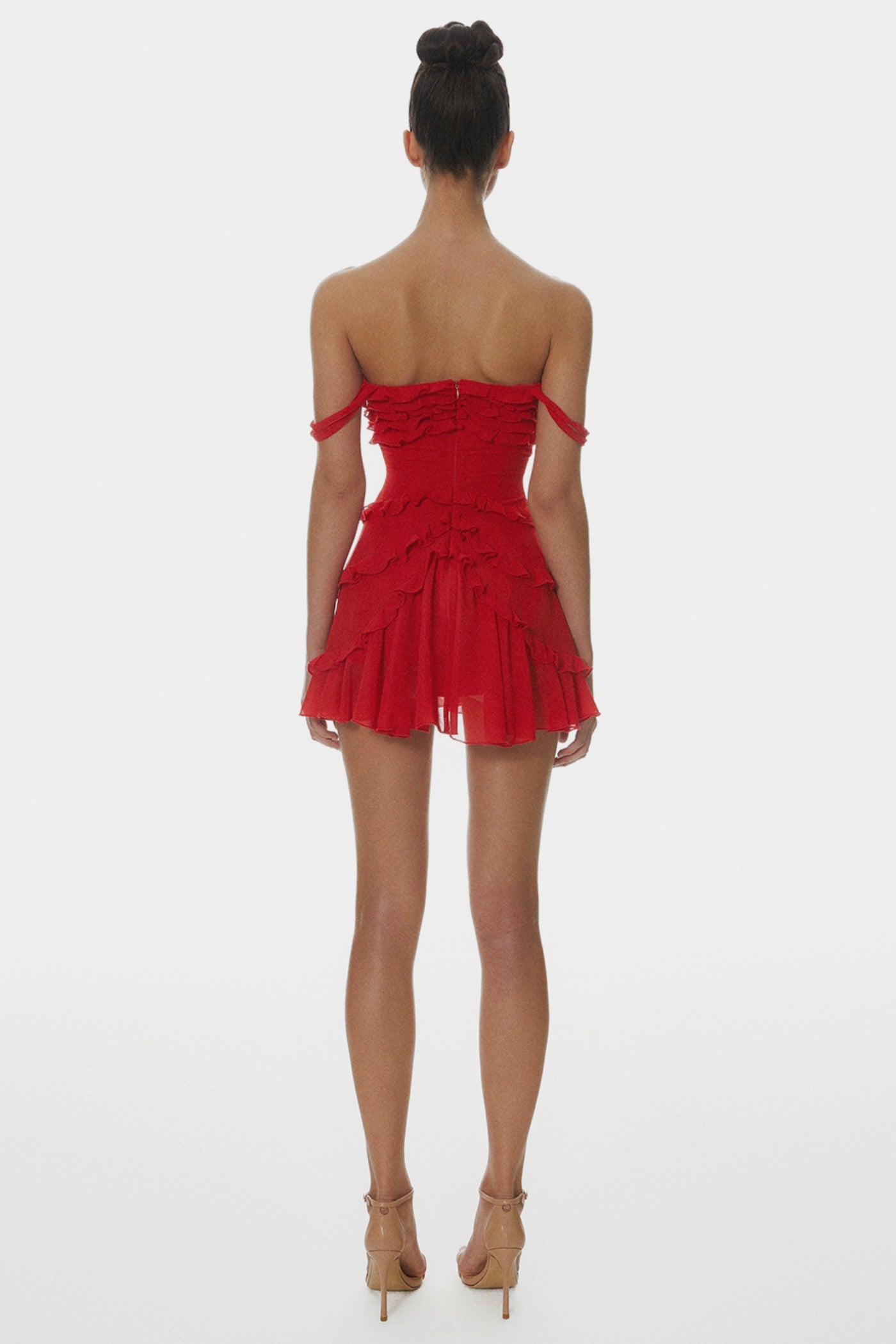 Off Shoulder Ruffle Mini Dress