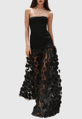 Mesh Maxi Dress - Black