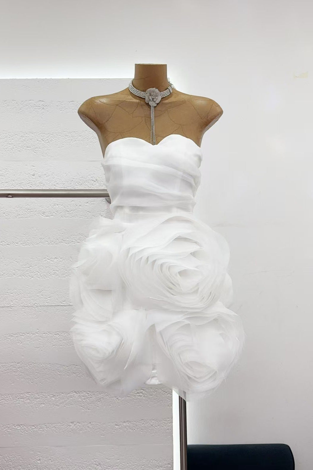 Organza White Mini Dress