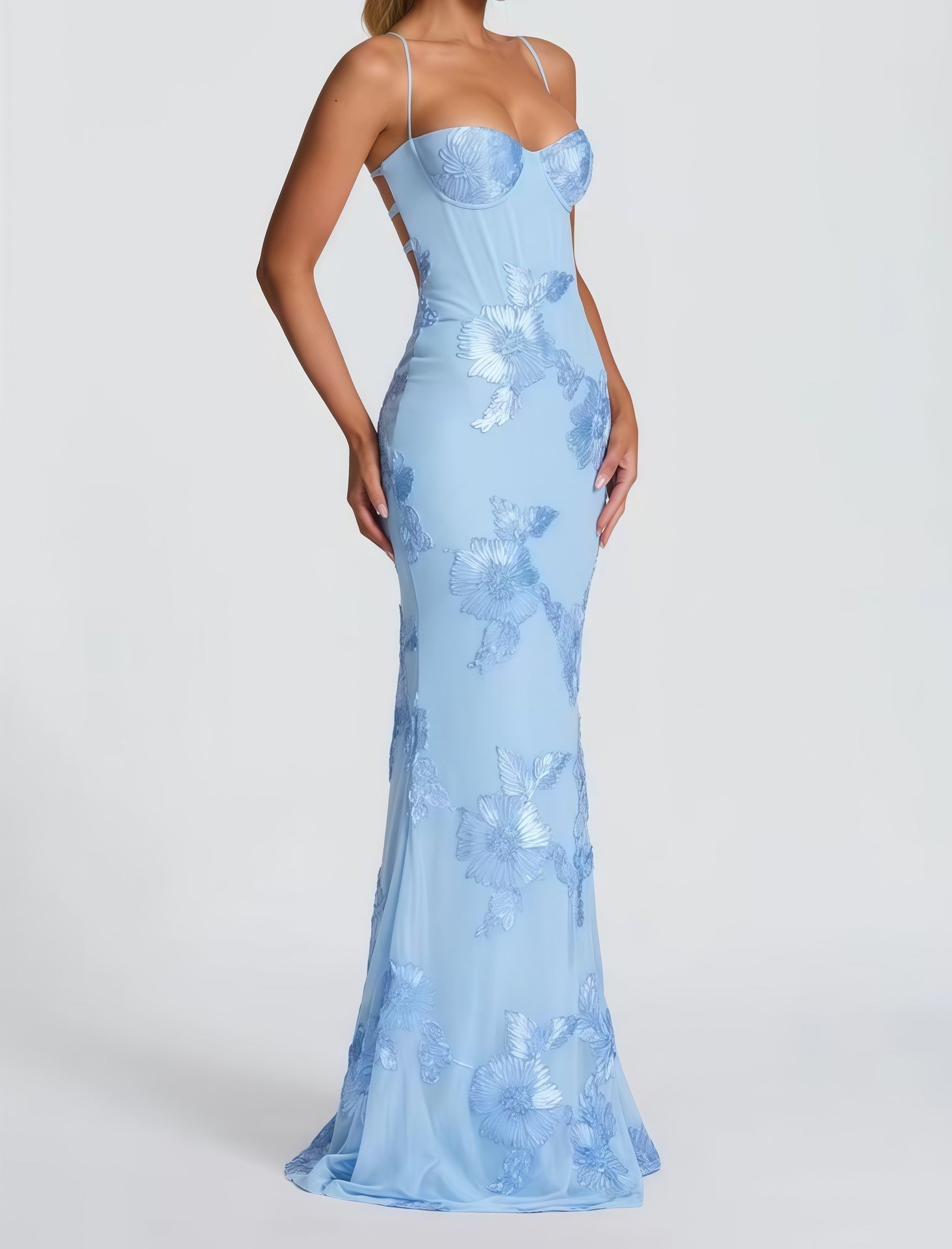 Maxi Dress-Light Blue