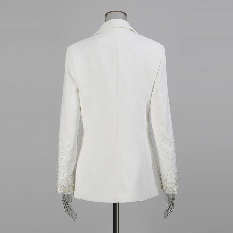 Long Sleeve Blazer in White