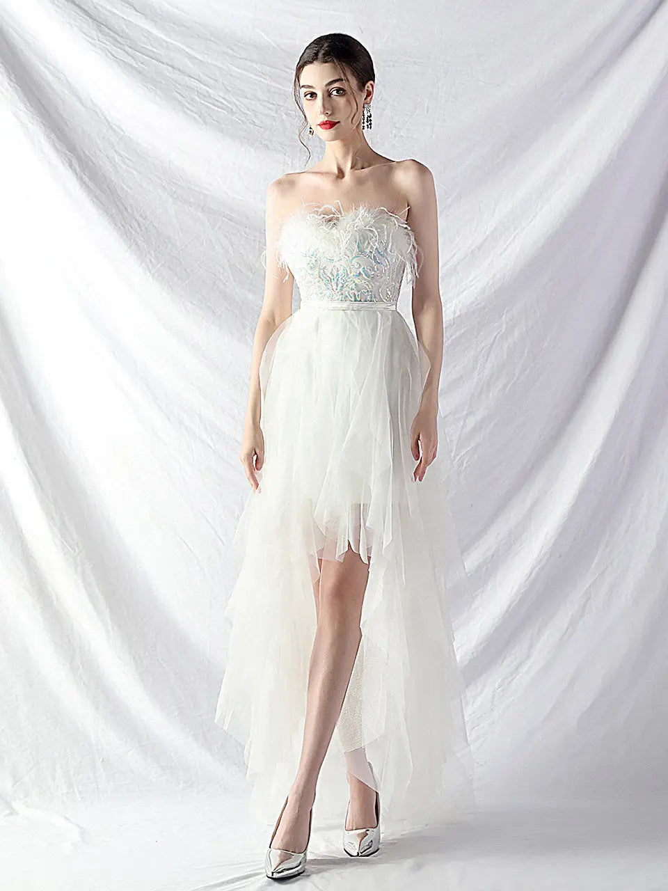 Feather Midi Dress