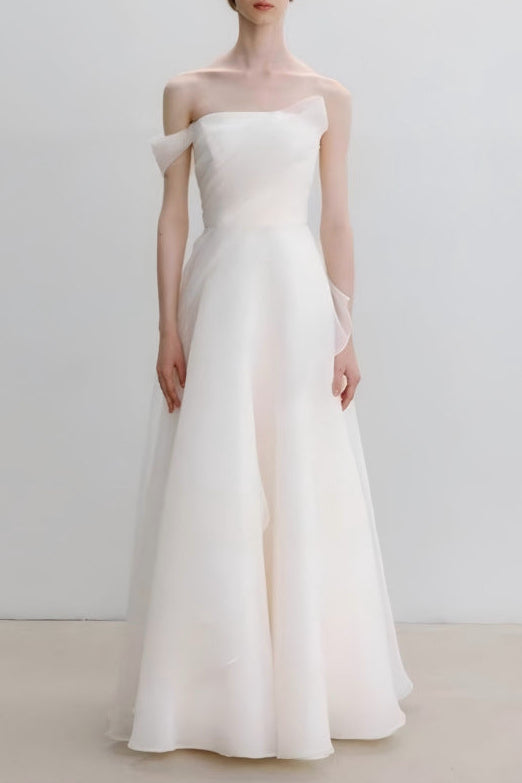 White French Lightweight High-End Slim Fit Simple Maxi Dress