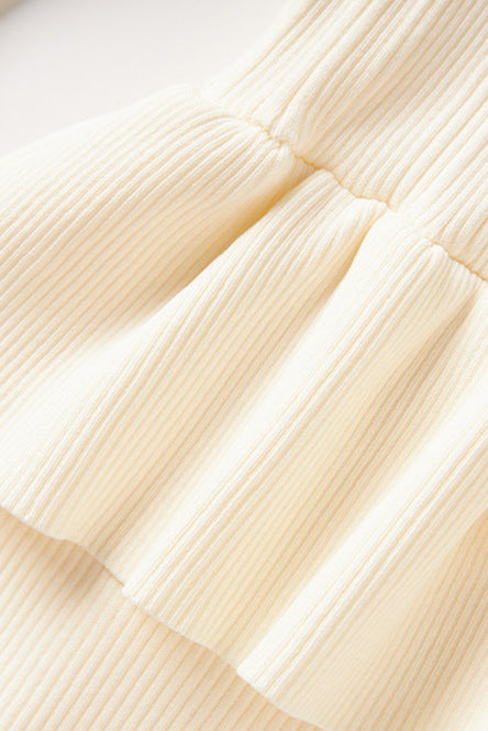 Knit Midi Dress in Beige