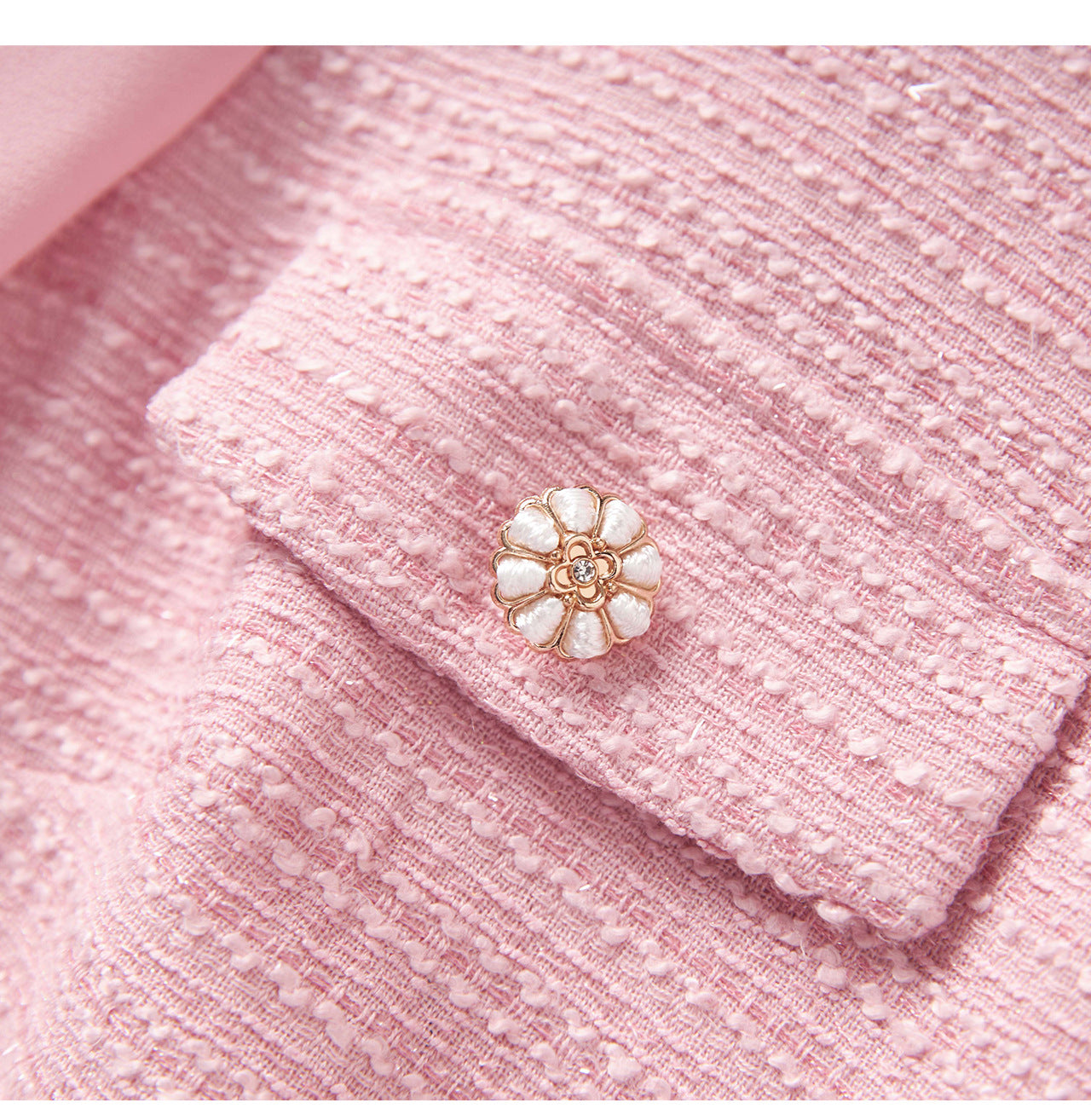 Embossed Puff Sleeves Mini Dress in Pink