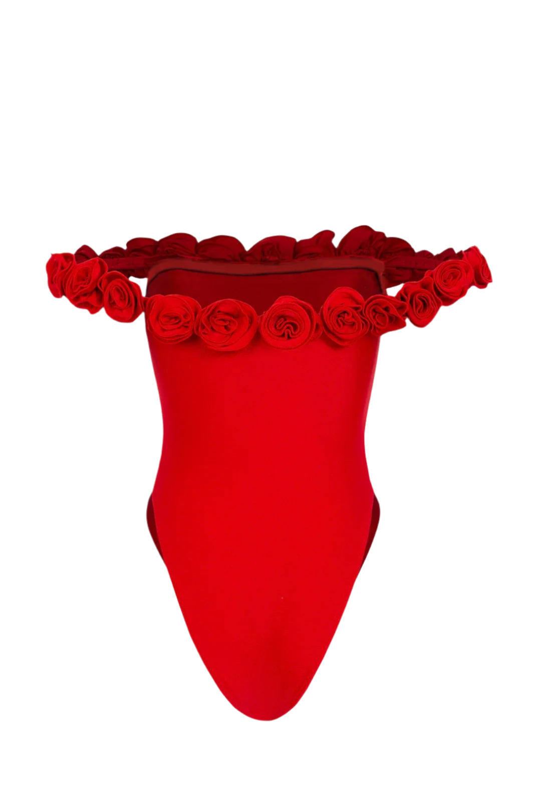 3d Flower Bodysuit in Red
