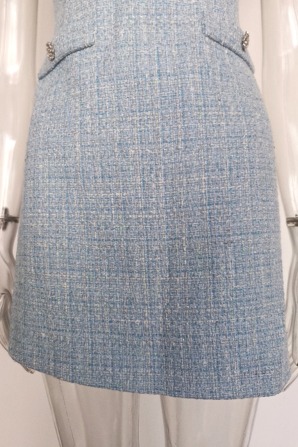 Halter Neck Vest Mini Dress in Blue