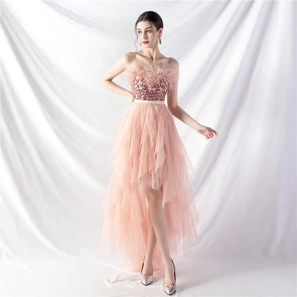 Feather Midi Dress