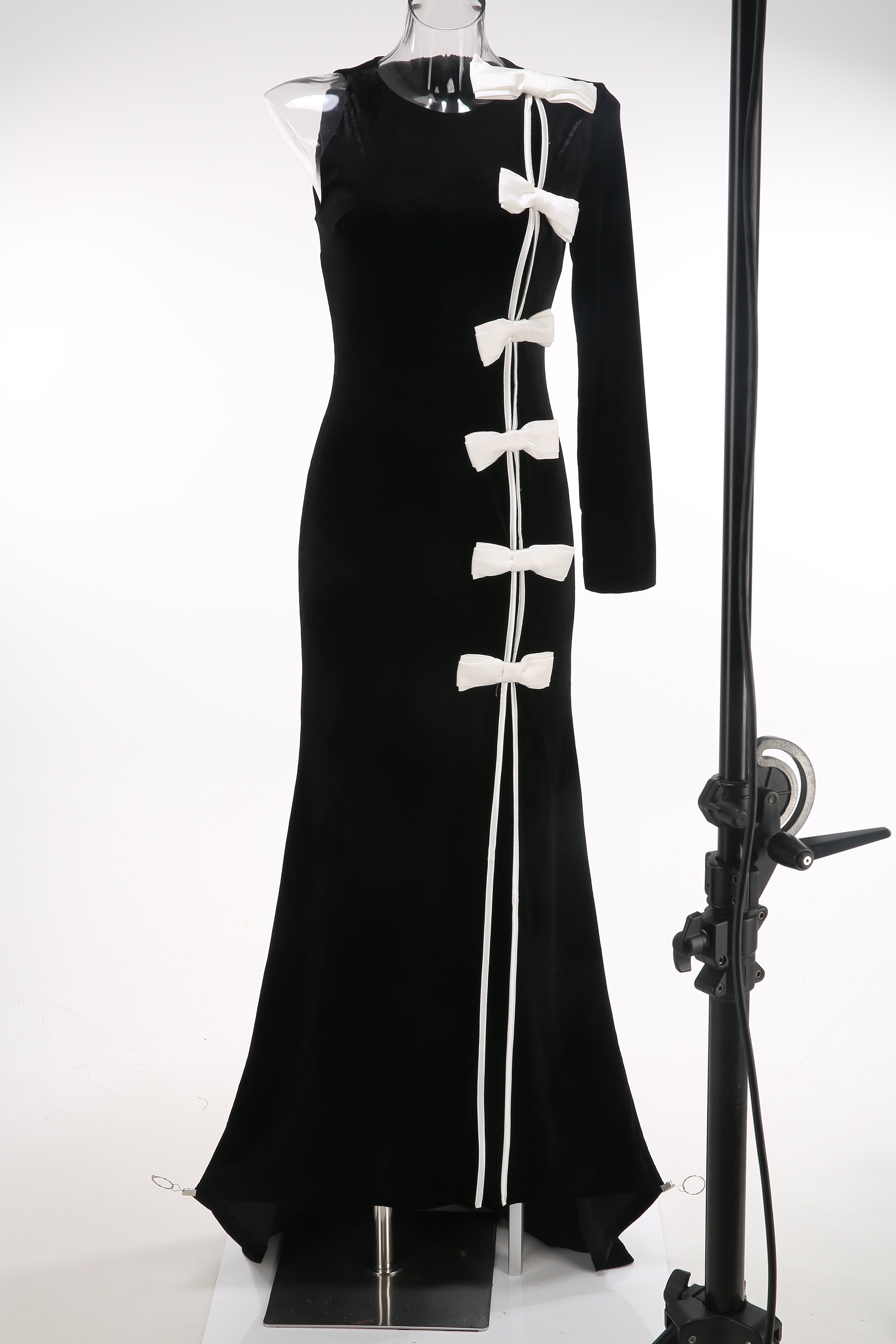 Cascade Maxi Dress in Black