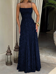 Maxi Dress-Dark Blue