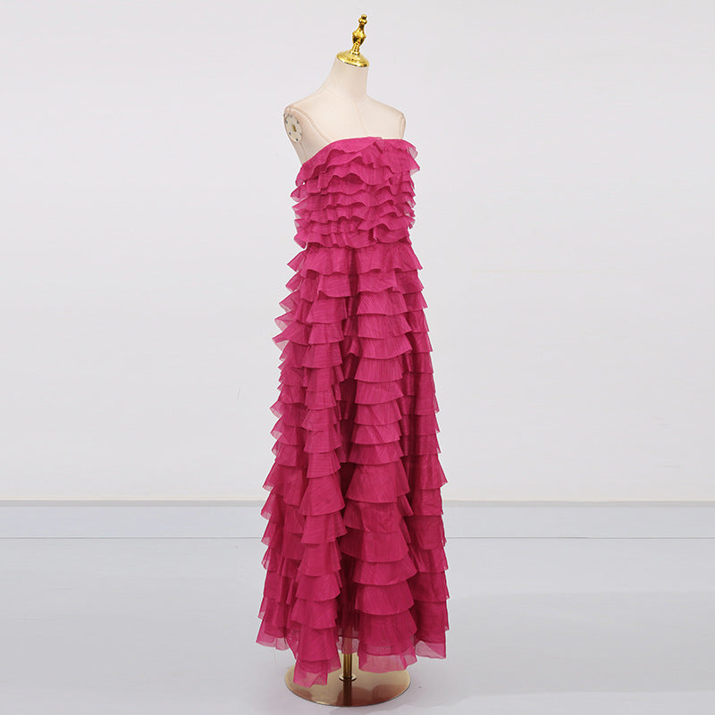 Cathy Maxi Dress in Rose Red