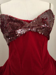 Sequin Embellished Mini Dress in Red