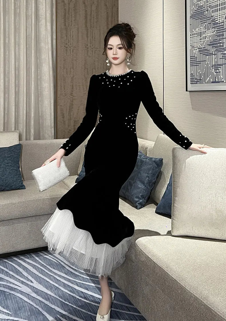 Black Hem Maxi Dress