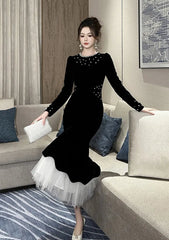 Black Hem Maxi Dress