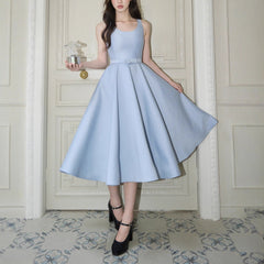 U-Neck Sleeveless Hepburn Midi Dress