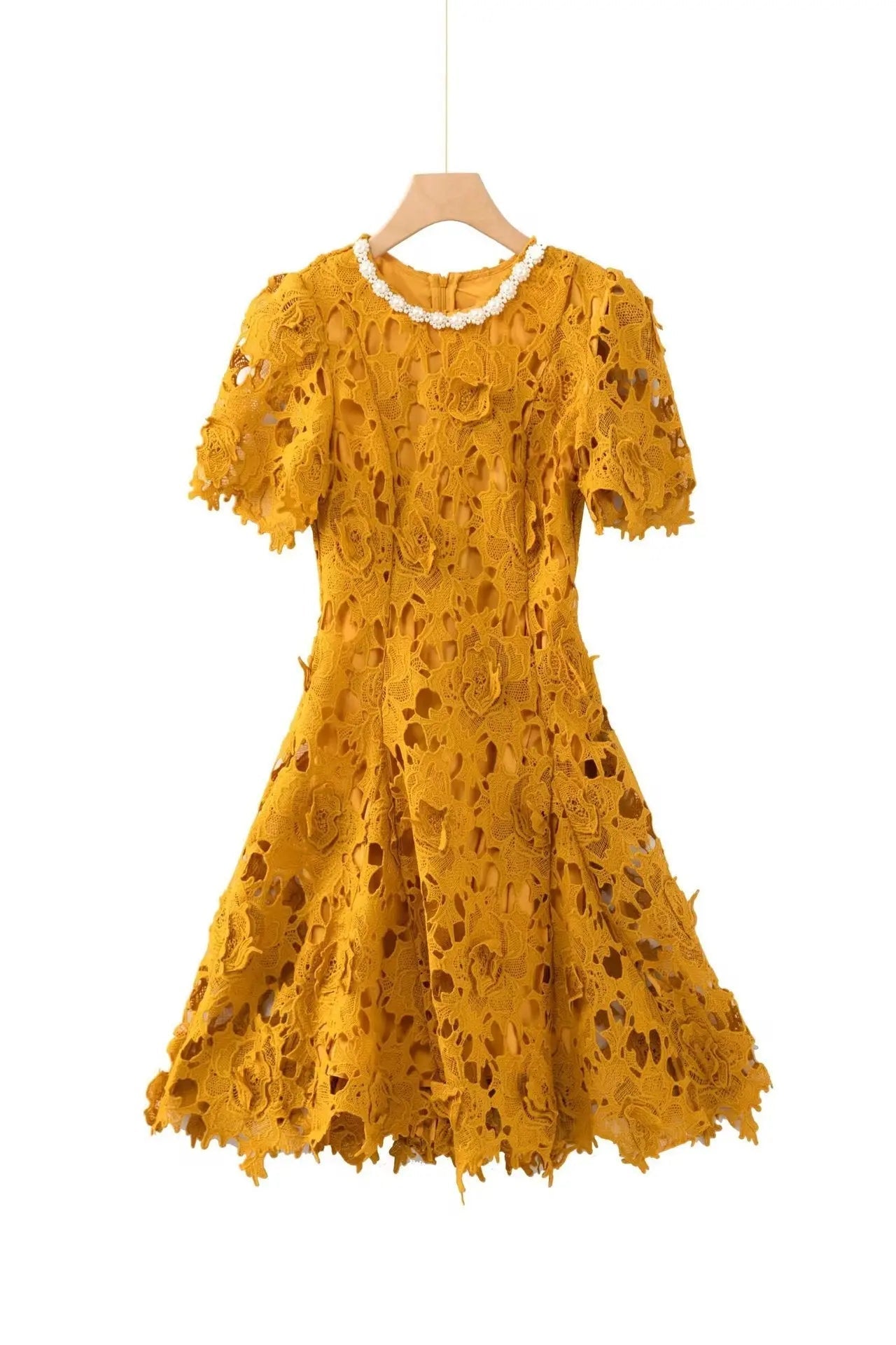 Orange Hollow Mini Dress