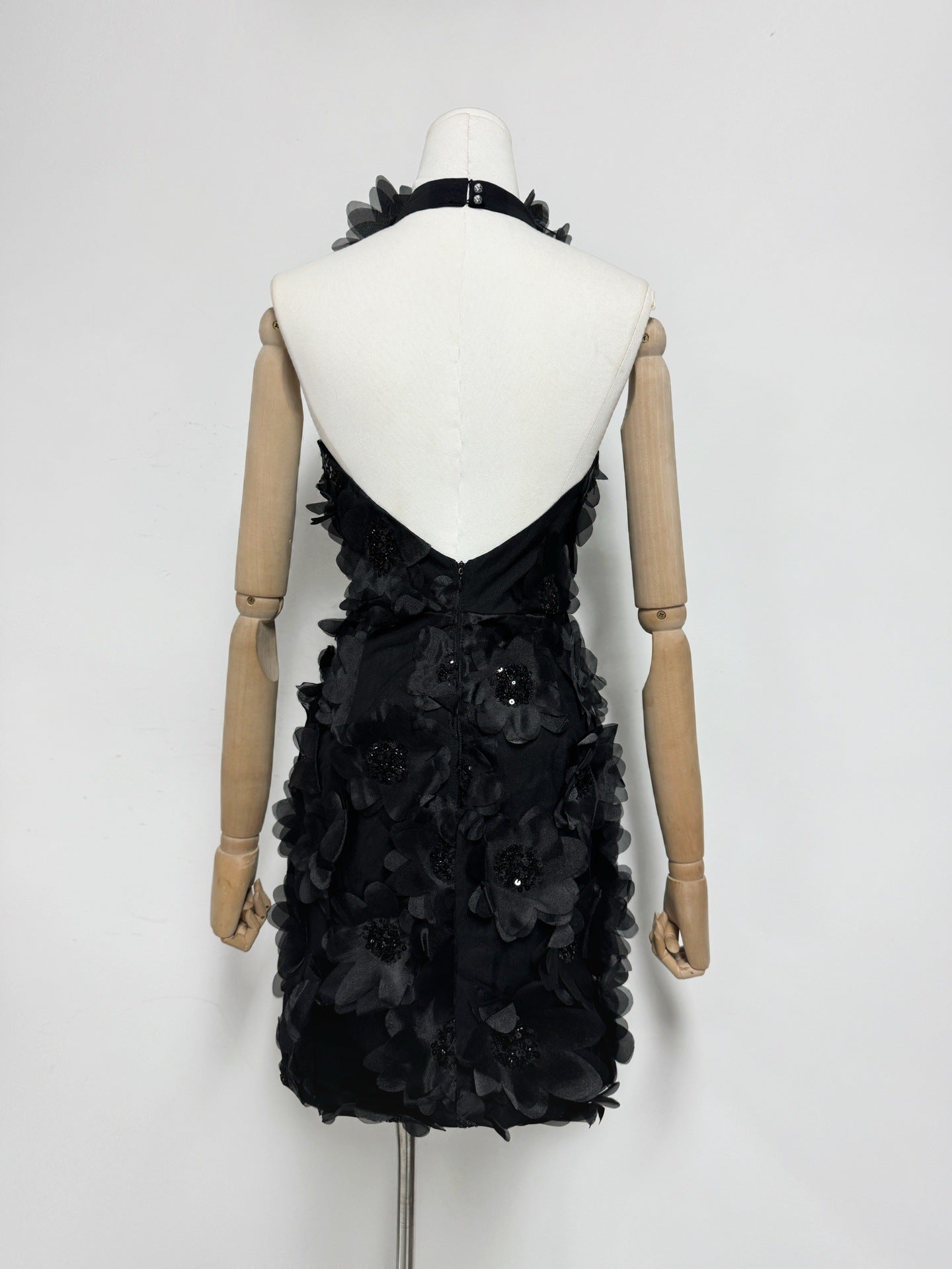 Cherry Blossom Mini Dress in Black