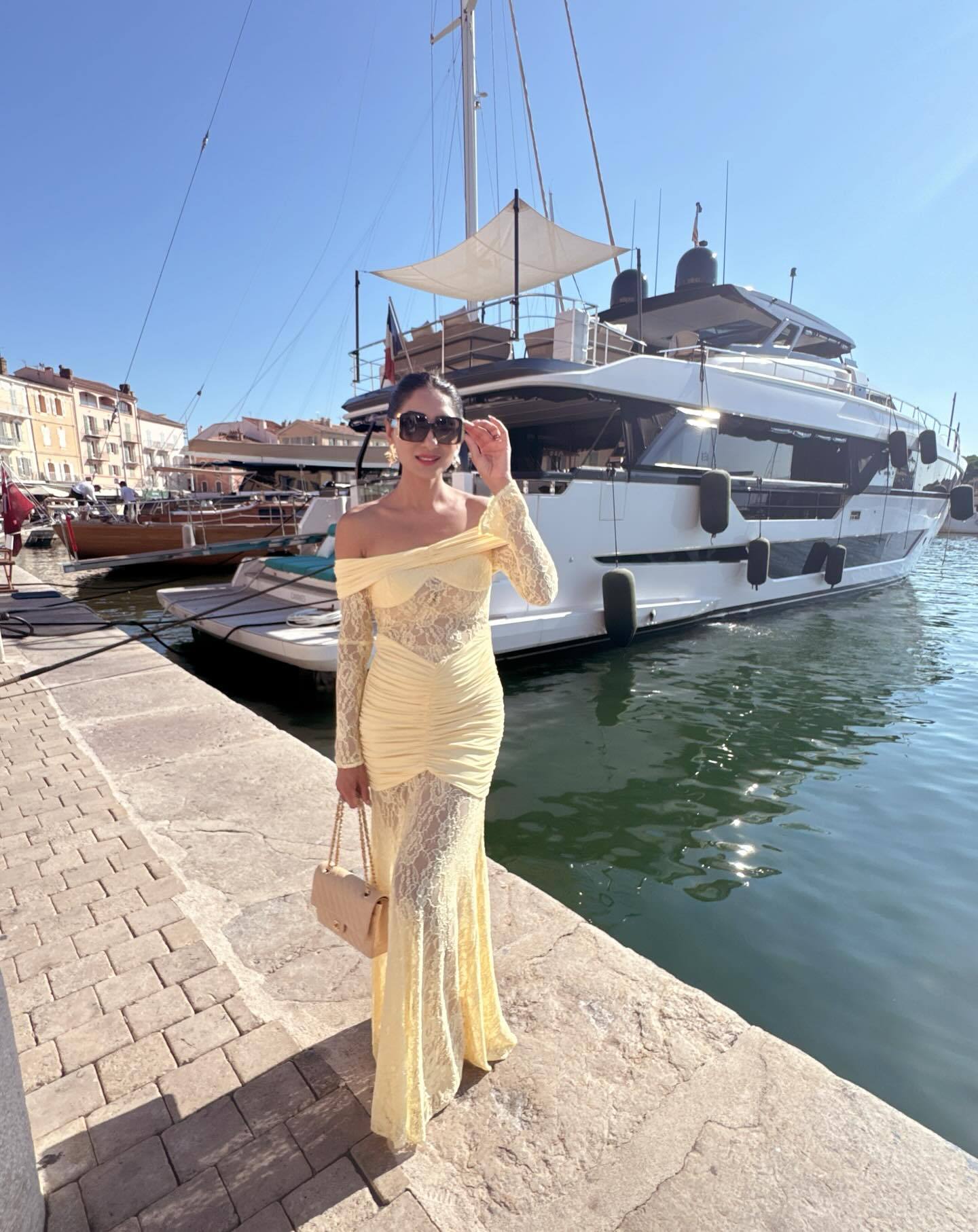 Lace-Trimmed Sleeve Maxi Skirt