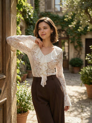 Lace Hollow Sleeve Top
