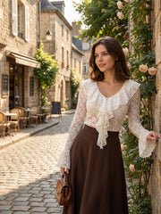Lace Hollow Sleeve Top