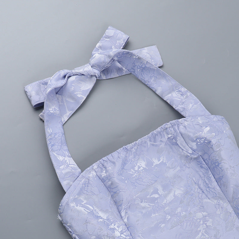 Floral Flare Mini Dress in Blue