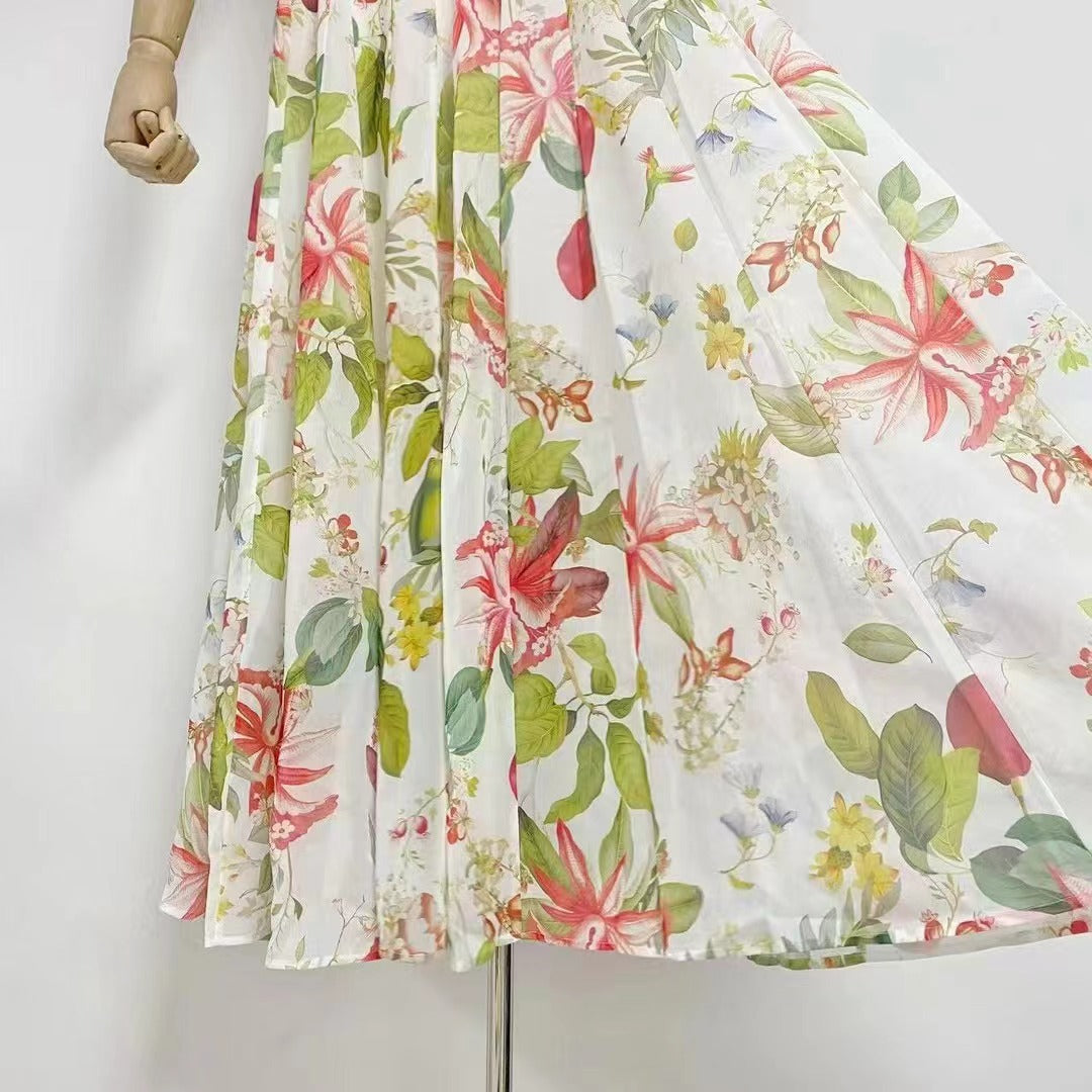 Floral Print Fauna Gazar Gown