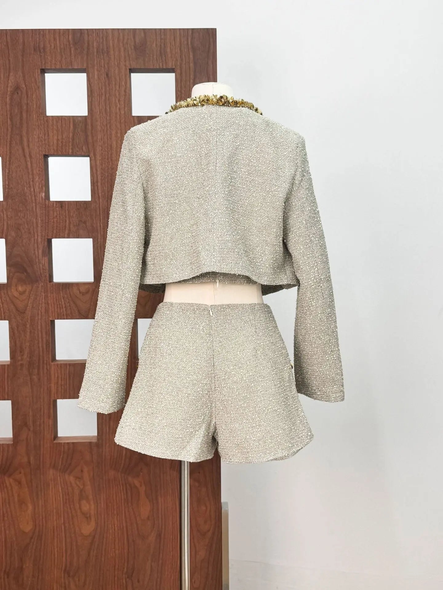 Sequin Jacket in Apricot
