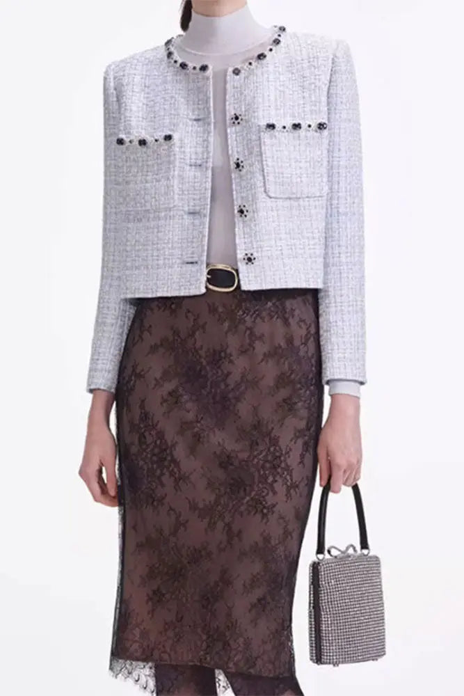 Blue Embellished Jacket