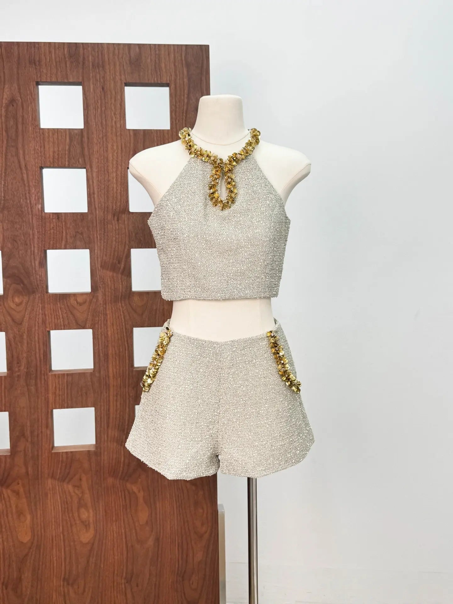 Sequin Top in Apricot