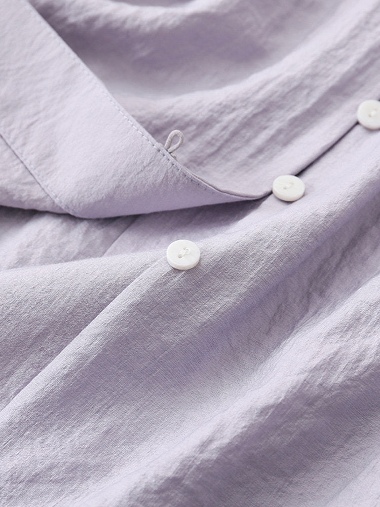 Drawstring Neck Dolman Batwing Short Sleeve Blouse