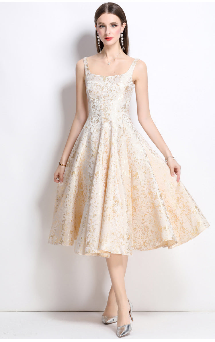 A-line Midi Dress - Apricot