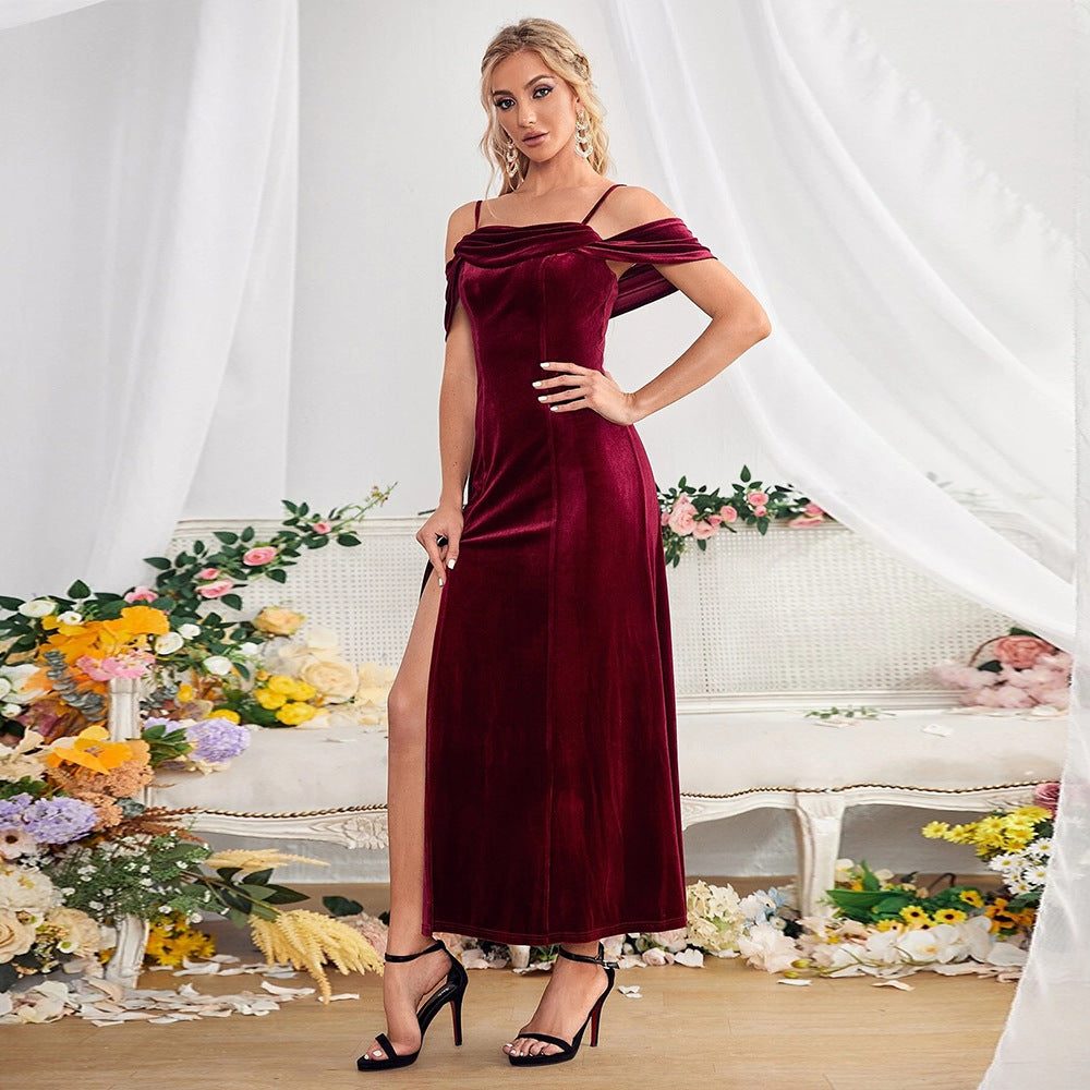 Off-Shoulder Strap Dress