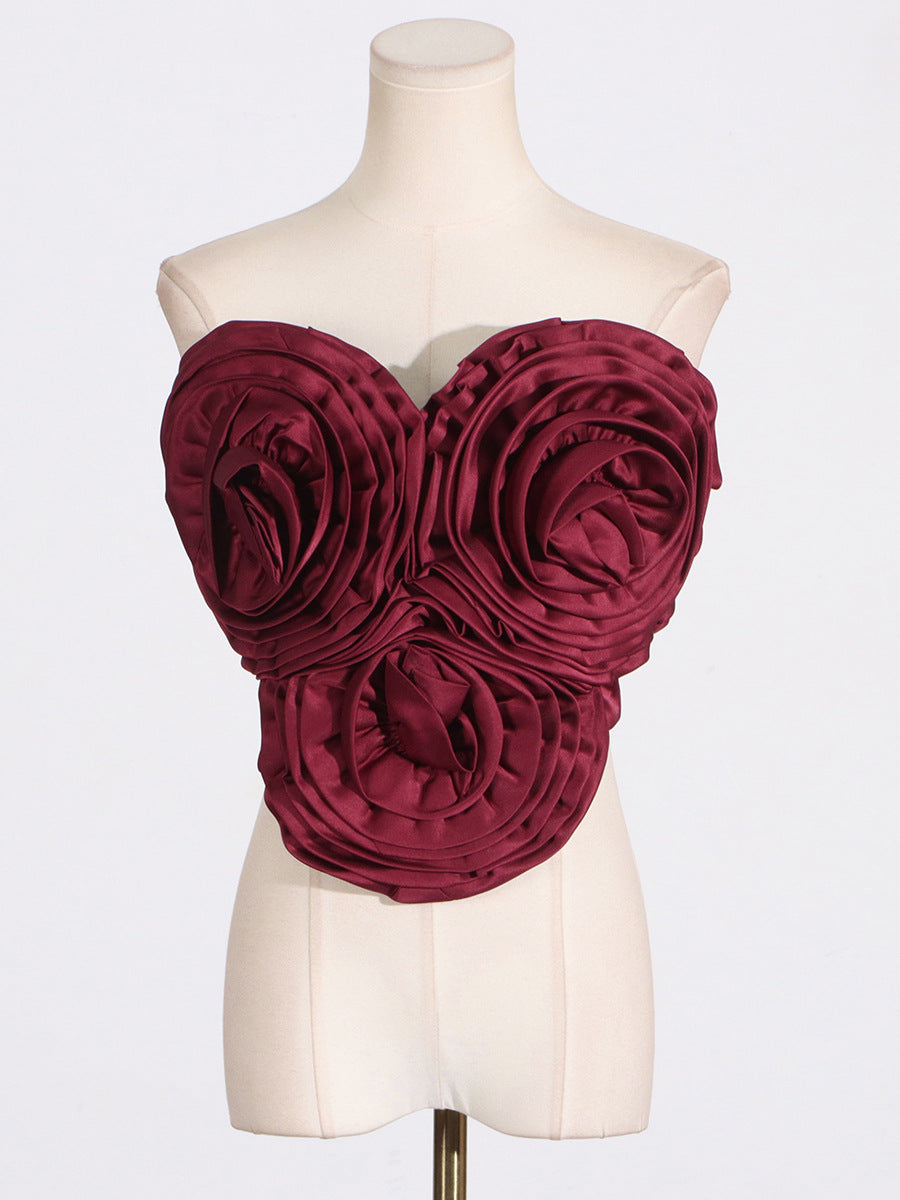 3d Flower Waist Mini Dress