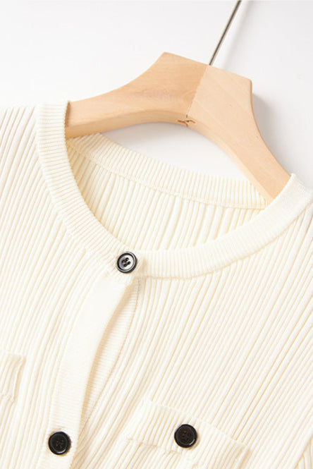 Knit Midi Dress in Beige