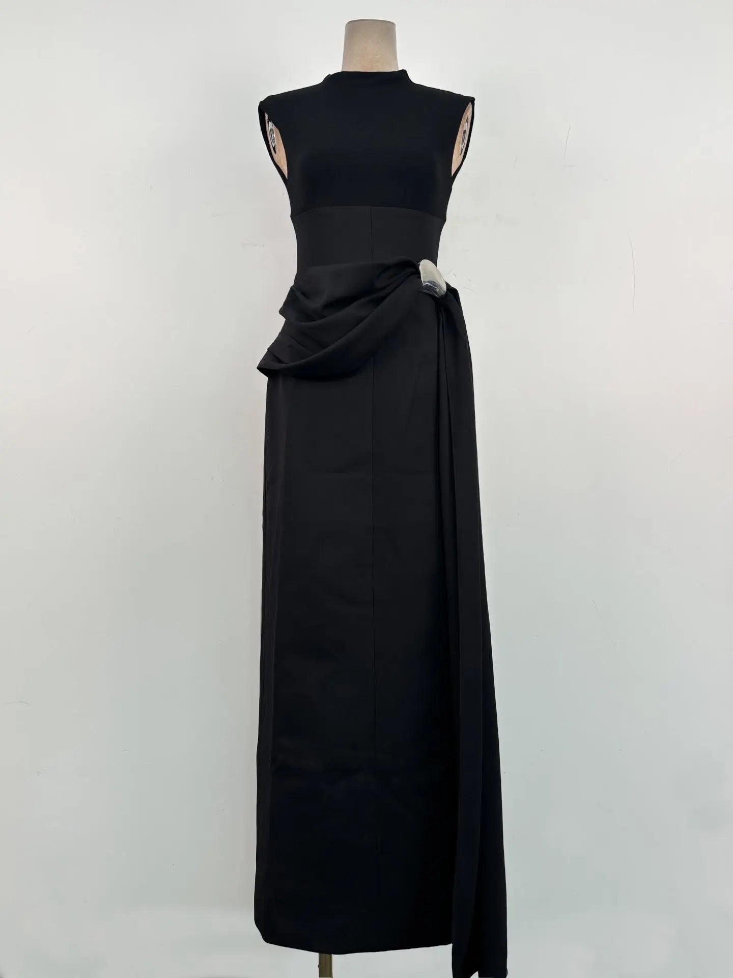 Knit Maxi Dress in Black