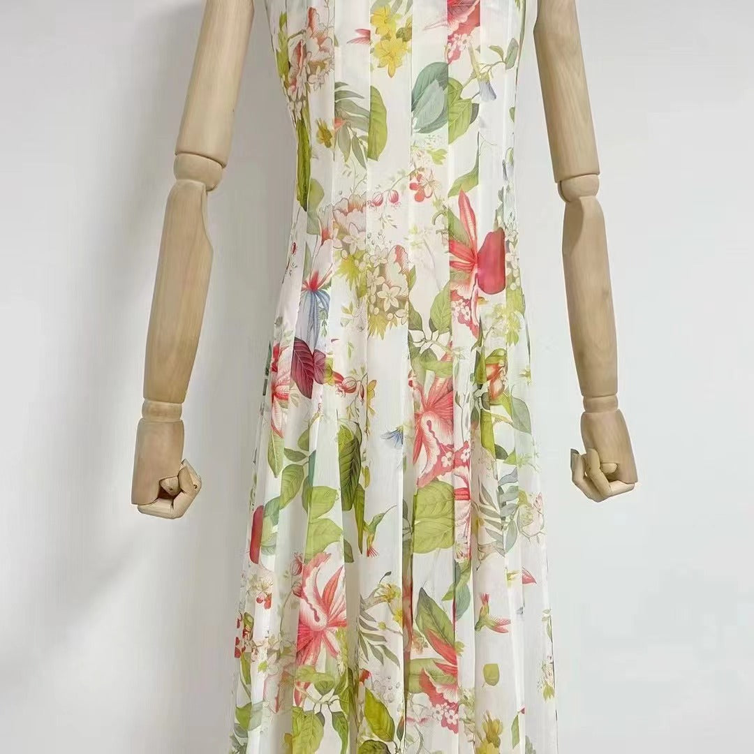 Floral Print Fauna Gazar Gown