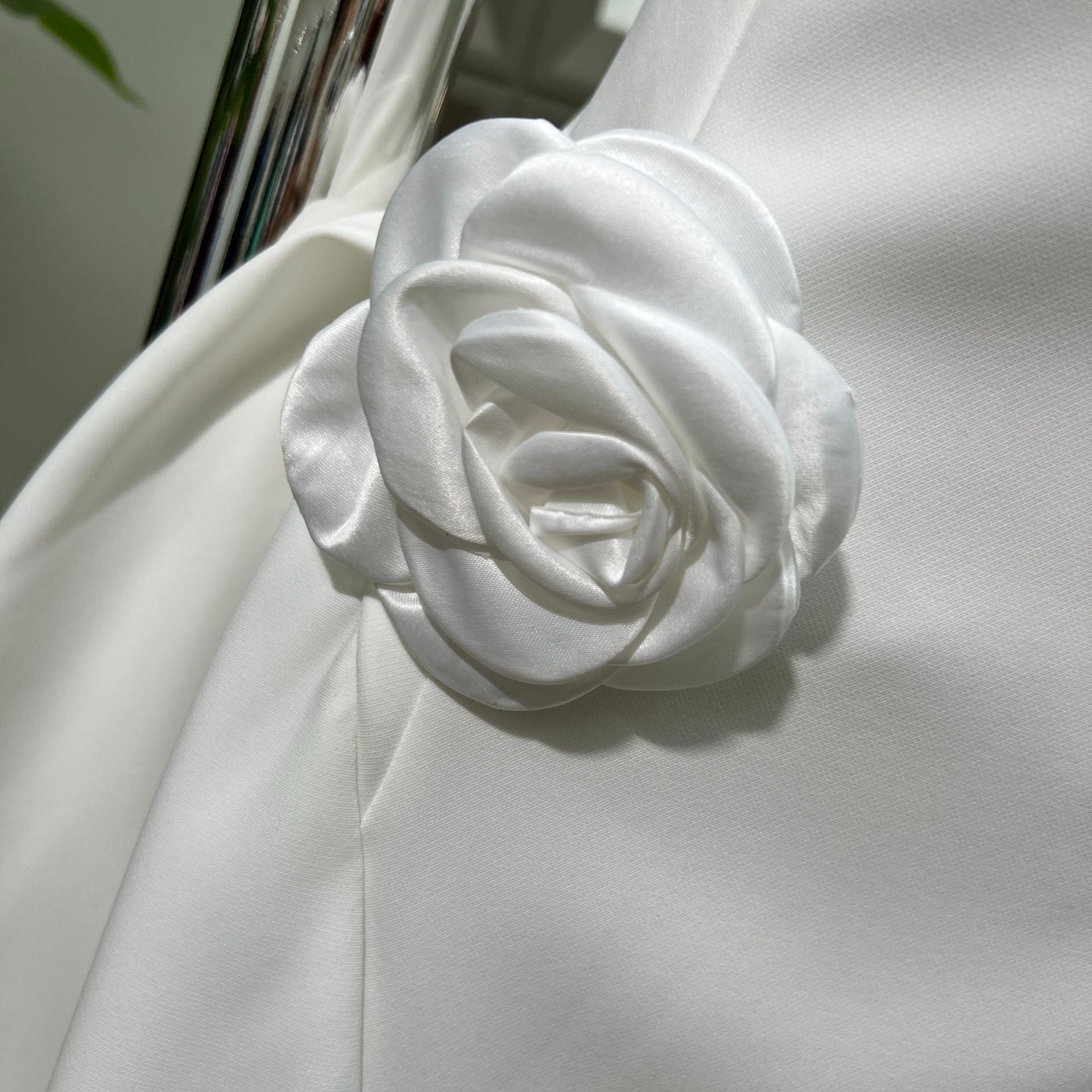 3D Flower Sleeveless Mini Dress
