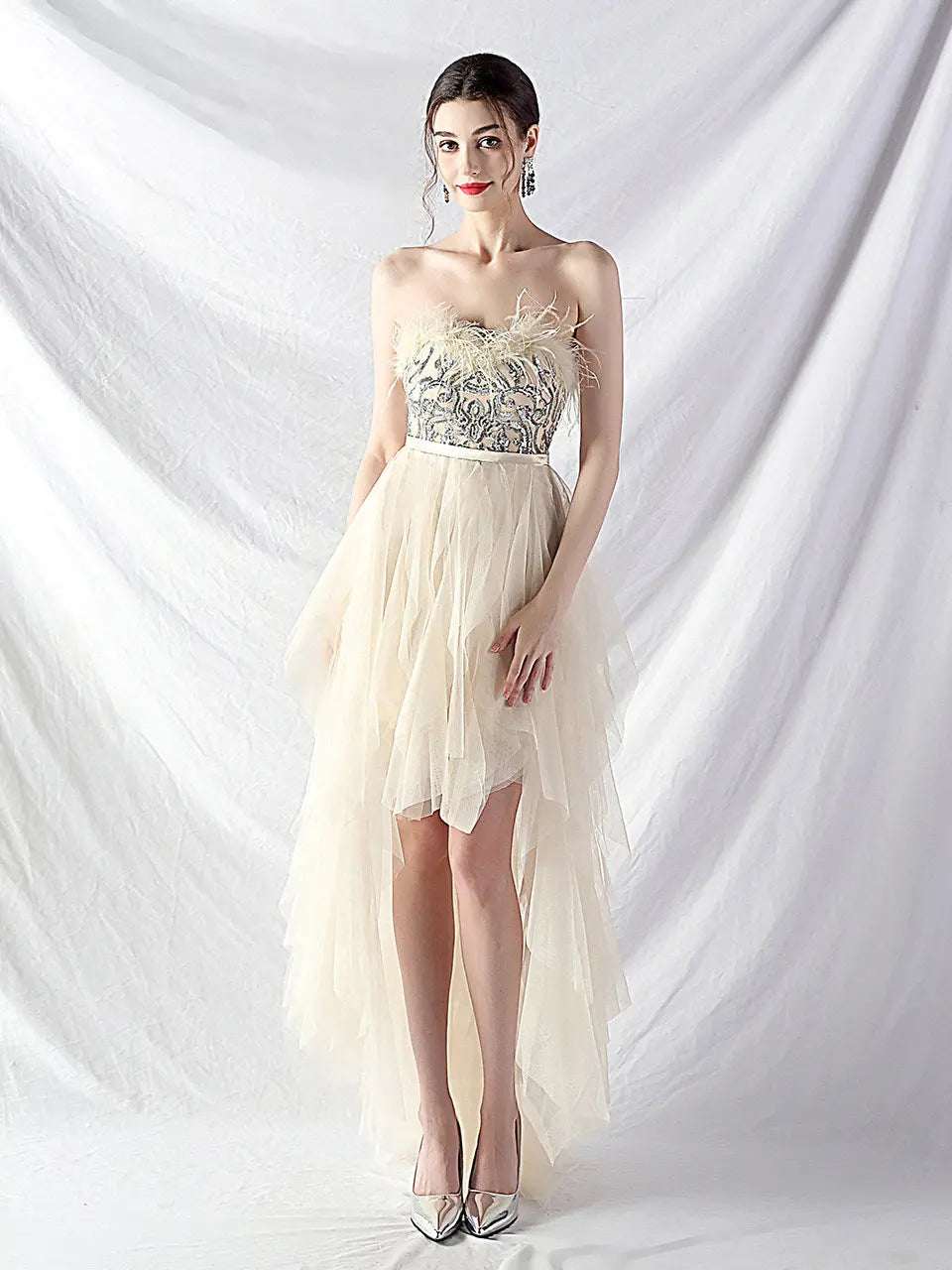 Feather Midi Dress