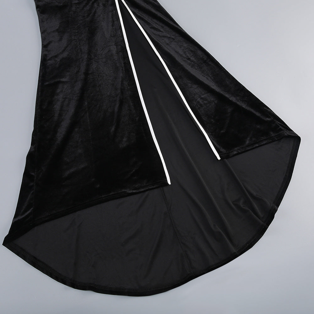 Cascade Maxi Dress in Black
